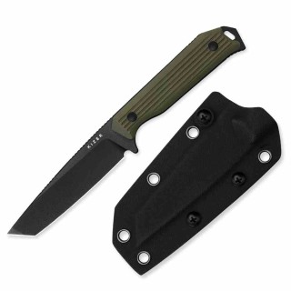Couteau Kizer Begleiter Fix Tanto Lame Acier AEB-L Manche Green G10 Etui Kydex KI1045MT2 - Livraison Gratuite