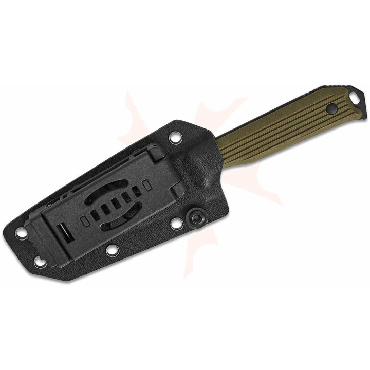 Couteau Kizer Begleiter Fix Tanto Lame Acier AEB-L Manche Green G10 Etui Kydex KI1045MT2 - Livraison Gratuite
