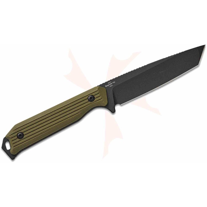 Couteau Kizer Begleiter Fix Tanto Lame Acier AEB-L Manche Green G10 Etui Kydex KI1045MT2 - Livraison Gratuite