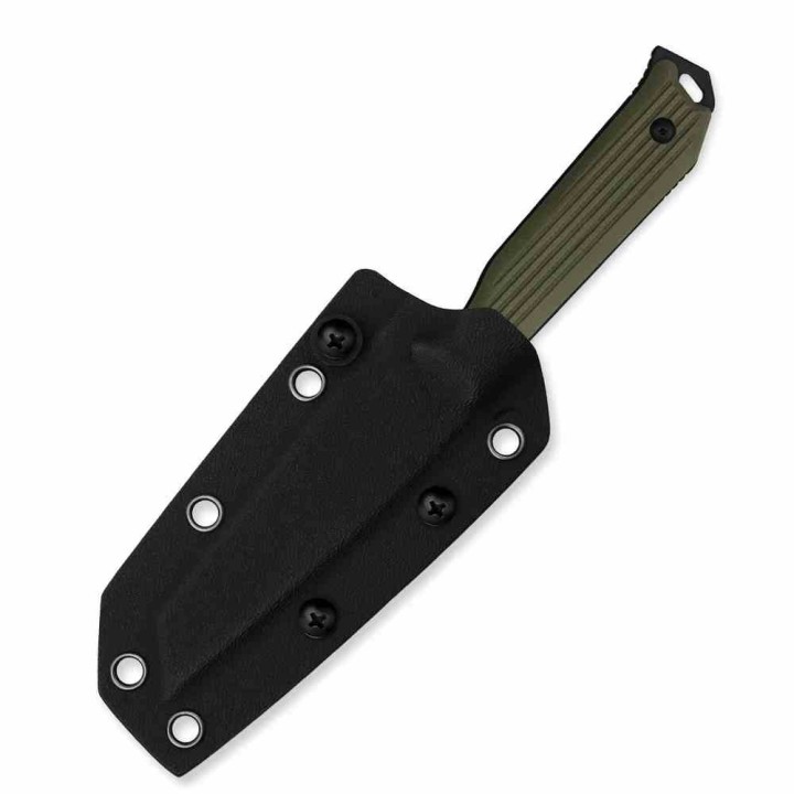 Couteau Kizer Begleiter Fix Tanto Lame Acier AEB-L Manche Green G10 Etui Kydex KI1045MT2 - Livraison Gratuite