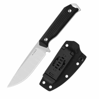 Couteau Kizer Begleiter Fix Lame Acier AEB-L Drop Point Manche Black G10 Etui Kydex KI1045MD2 - Livraison Gratuite