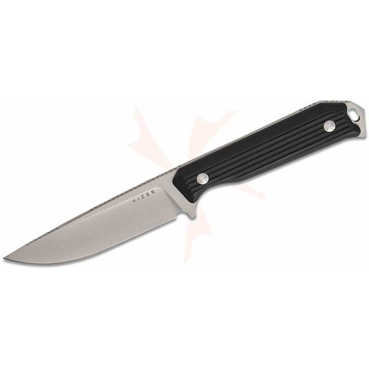 Couteau Kizer Begleiter Fix Lame Acier AEB-L Drop Point Manche Black G10 Etui Kydex KI1045MD2 - Livraison Gratuite