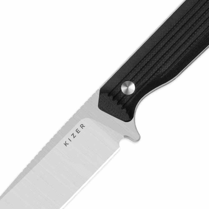Couteau Kizer Begleiter Fix Lame Acier AEB-L Drop Point Manche Black G10 Etui Kydex KI1045MD2 - Livraison Gratuite