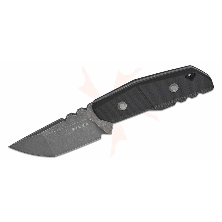 Couteau Kizer Quartz Lame Acier AEB-L Tanto Manche Black G10 Etui Kydex KI1086A2 - Livraison Gratuite  