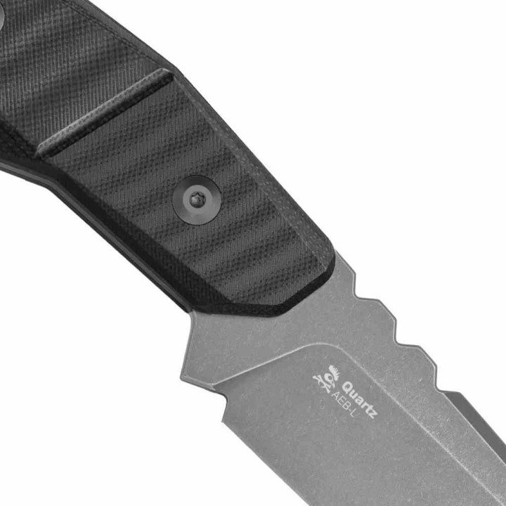Couteau Kizer Quartz Lame Acier AEB-L Tanto Manche Black G10 Etui Kydex KI1086A2 - Livraison Gratuite  