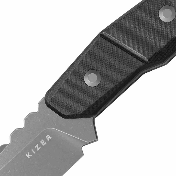 Couteau Kizer Quartz Lame Acier AEB-L Tanto Manche Black G10 Etui Kydex KI1086A2 - Livraison Gratuite  