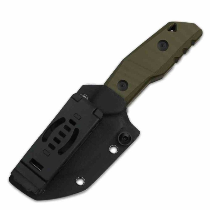 ﻿Couteau Kizer Quartz Lame Acier AEB-L Tanto Manche OD Green G10 Etui Kydex KI1086A1 - Livraison Gratuite  