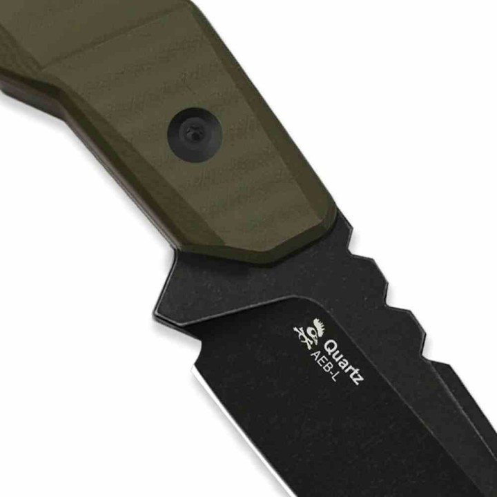 ﻿Couteau Kizer Quartz Lame Acier AEB-L Tanto Manche OD Green G10 Etui Kydex KI1086A1 - Livraison Gratuite  