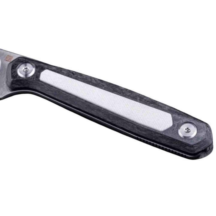 Couteau Real Steel Dex Apex Lame Acier M390 Manche Carbone & White G10 Étui Kydex RS3501FW - Livraison Gratuite 