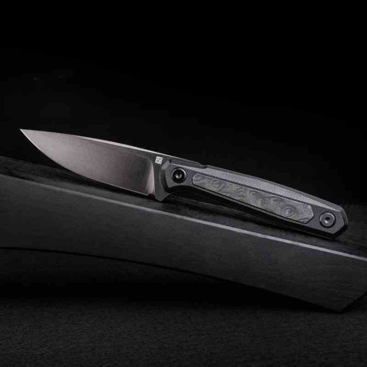 Couteau Real Steel Dex Apex Lame Acier M390 Manche Carbone & Black G10 Étui Kydex RS3501FD - Livraison Gratuite 