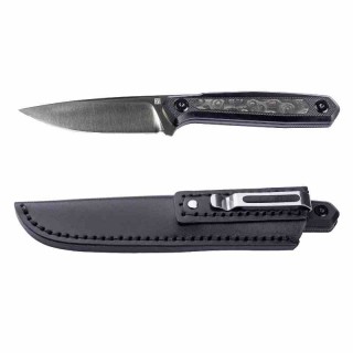 Couteau Real Steel Dex Apex Lame Acier M390 Manche Carbone & Black G10 Étui Kydex RS3501FD - Livraison Gratuite 