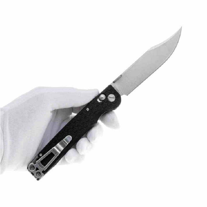 Couteau Daggerr Pike Lame Clip Point Acier 8Cr14MoV Manche FRN Noir X-Lock Clip DGRPKXBKSW - Livraison Gratuite