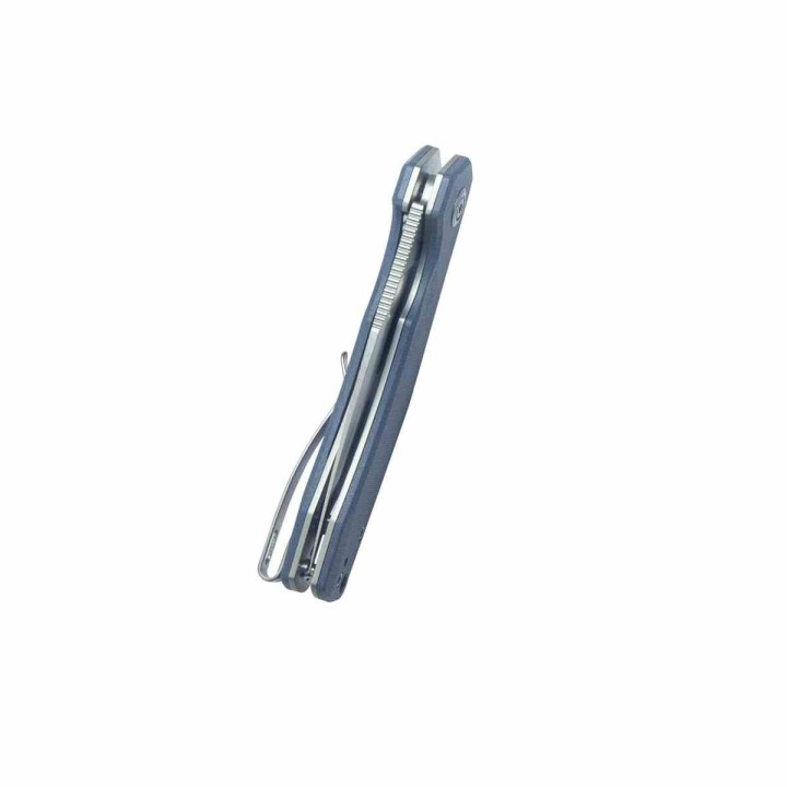 Couteau Kubey Calyce Blue Lame Acier 14C28N Drop Point Manche G10 IKBS Linerlock Clip KUB901U - Livraison Gratuite