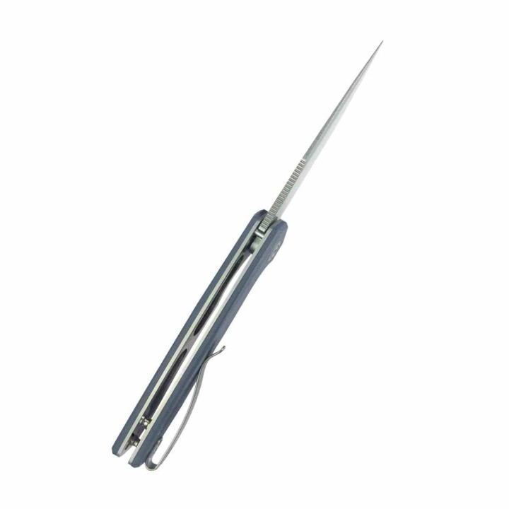 Couteau Kubey Calyce Blue Lame Acier 14C28N Drop Point Manche G10 IKBS Linerlock Clip KUB901U - Livraison Gratuite