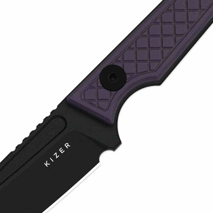 Couteau Kizer Phasmids Purple Lame Acier AEB-L Manche G10 Etui Kydex KI1079A1 - Livraison Gratuite