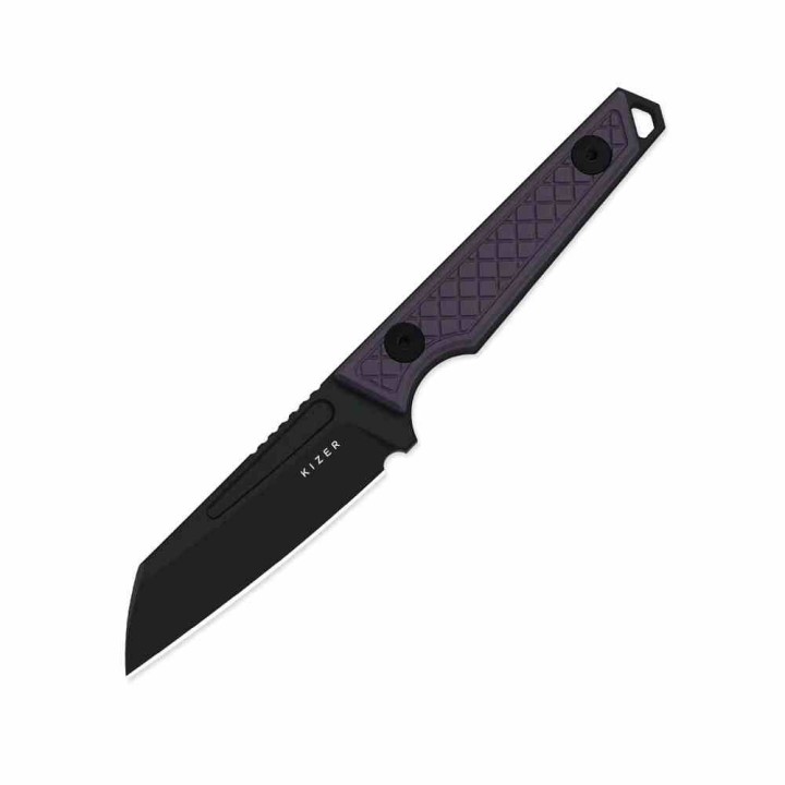 Couteau Kizer Phasmids Purple Lame Acier AEB-L Manche G10 Etui Kydex KI1079A1 - Livraison Gratuite