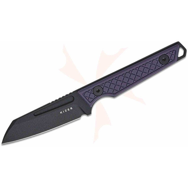 Couteau Kizer Phasmids Purple Lame Acier AEB-L Manche G10 Etui Kydex KI1079A1 - Livraison Gratuite