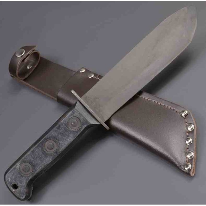 Couteau de Survie J. Adams Sheffield Lame Drop Point Acier Carbone Manche Abs Etui Cuir SHE004 - Livraison Gratuite