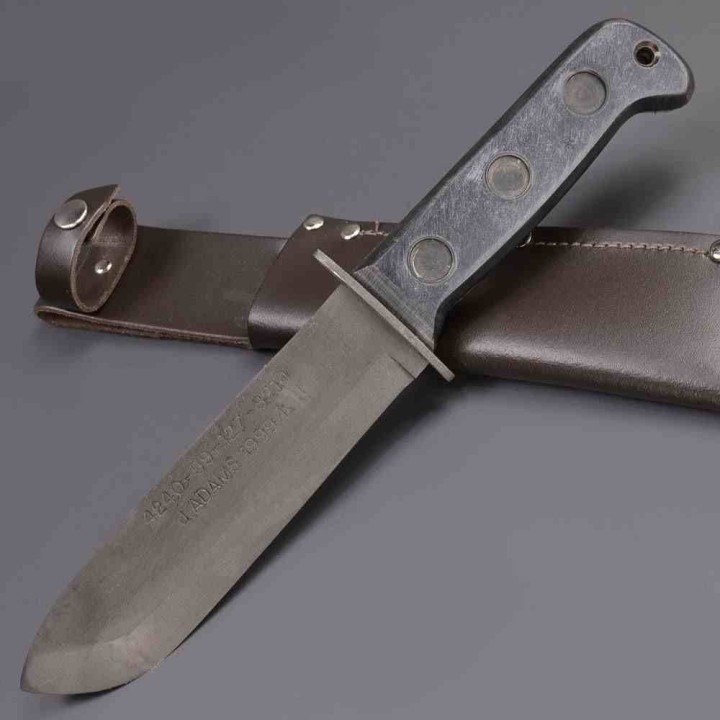Couteau de Survie J. Adams Sheffield Lame Drop Point Acier Carbone Manche Abs Etui Cuir SHE004 - Livraison Gratuite