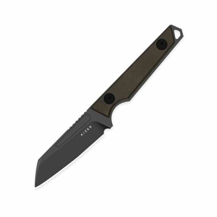 Couteau Kizer Phasmids Chocolate Glacier Lame AEB-L Manche Richlite Etui Kydex KI1079A2 - Livraison Gratuite