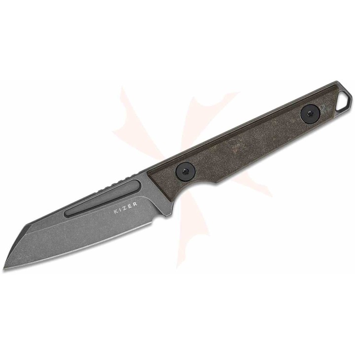 Couteau Kizer Phasmids Chocolate Glacier Lame AEB-L Manche Richlite Etui Kydex KI1079A2 - Livraison Gratuite