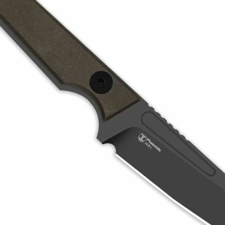 Couteau Kizer Phasmids Chocolate Glacier Lame AEB-L Manche Richlite Etui Kydex KI1079A2 - Livraison Gratuite