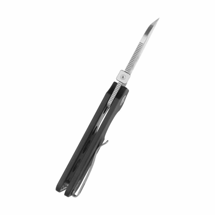 Couteau Kubey Boxer Black Lame Sheepsfoot Acier 14C28N Manche G10 IKBS Linerlock KUB407A - Livraison Gratuite