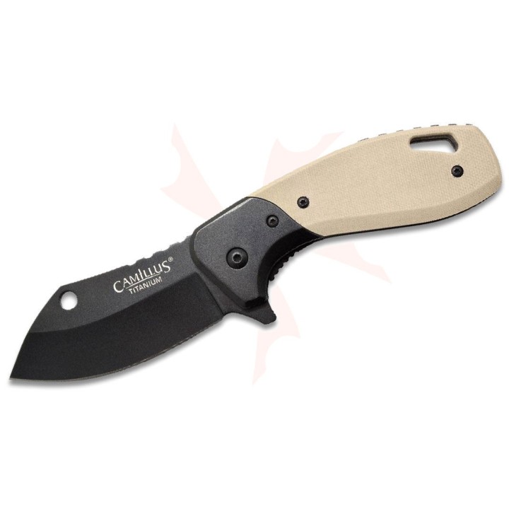 Couteau Camillus Chonk Lame Sheepsfoot Acier 440 Liner Lock Manche G10 IKBS Liner Lock CM19602 - Livraison Gratuite