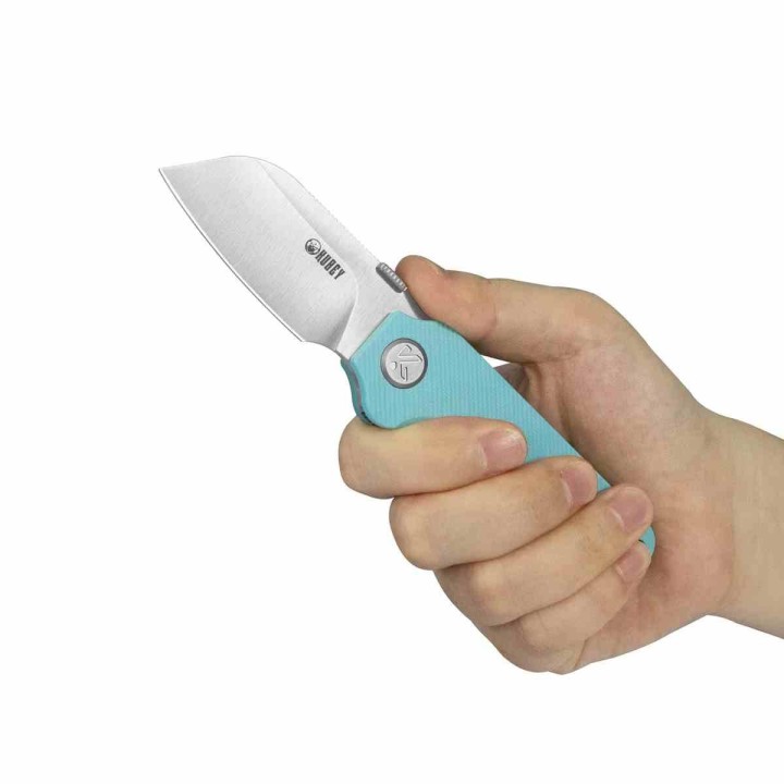 Couteau Kubey Boxer Blue Lame Sheepsfoot Acier 14C28N Manche G10 IKBS Linerlock KUB407B - Livraison Gratuite