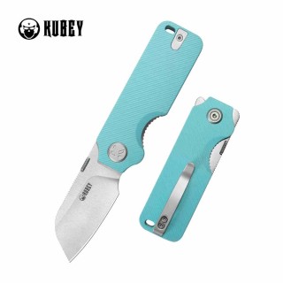 Couteau Kubey Boxer Blue Lame Sheepsfoot Acier 14C28N Manche G10 IKBS Linerlock KUB407B - Livraison Gratuite