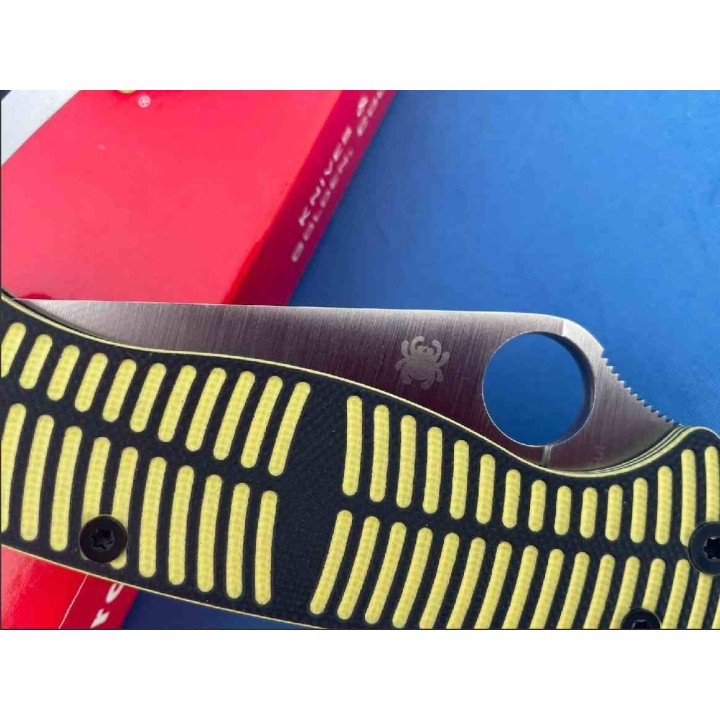 Couteau Spyderco Paramilitary 2 Lame Acier CPM MagnaCut Compression Manche G10 Noir/Jaune USA SC81GBKYLMCP2 - Livraison Gratuite