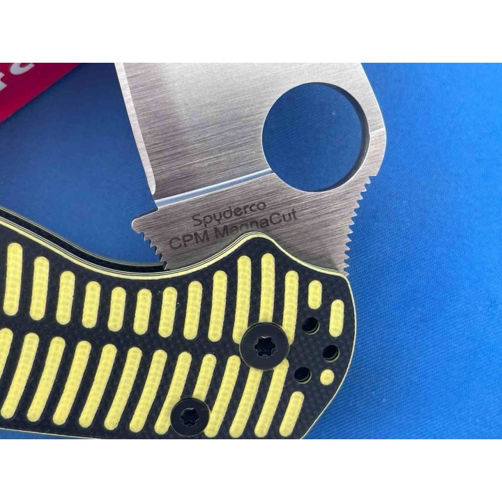Couteau Spyderco Paramilitary 2 Lame Acier CPM MagnaCut Compression Manche G10 Noir/Jaune USA SC81GBKYLMCP2 - Livraison Gratuite