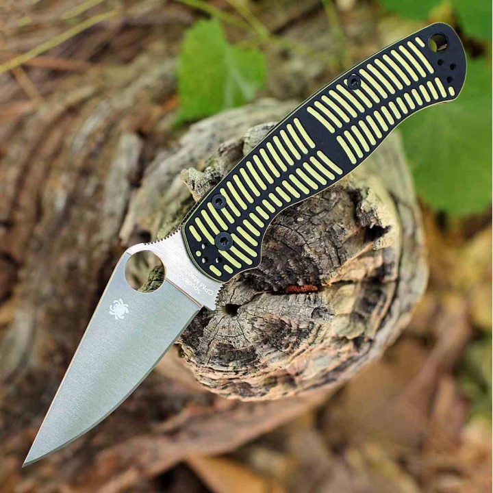 Couteau Spyderco Paramilitary 2 Lame Acier CPM MagnaCut Compression Manche G10 Noir/Jaune USA SC81GBKYLMCP2 - Livraison Gratuite