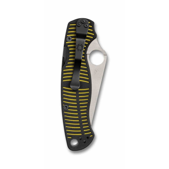 Couteau Spyderco Paramilitary 2 Lame Acier CPM MagnaCut Compression Manche G10 Noir/Jaune USA SC81GBKYLMCP2 - Livraison Gratuite