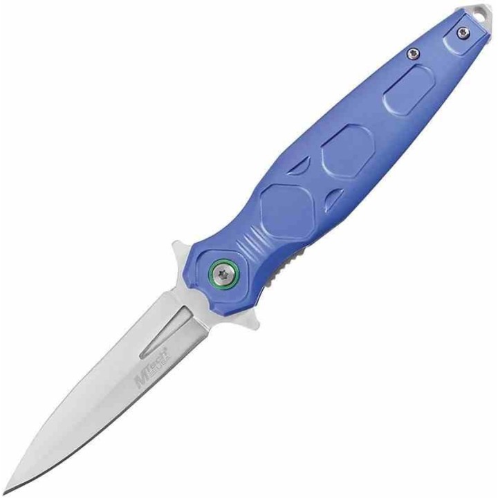 Lot de 3 Couteau Mtech A/O Lame Acier 3Cr13MoV Manche Aluminium Bleu Linerlock Clip MTA2049BL - Livraison Gratuite