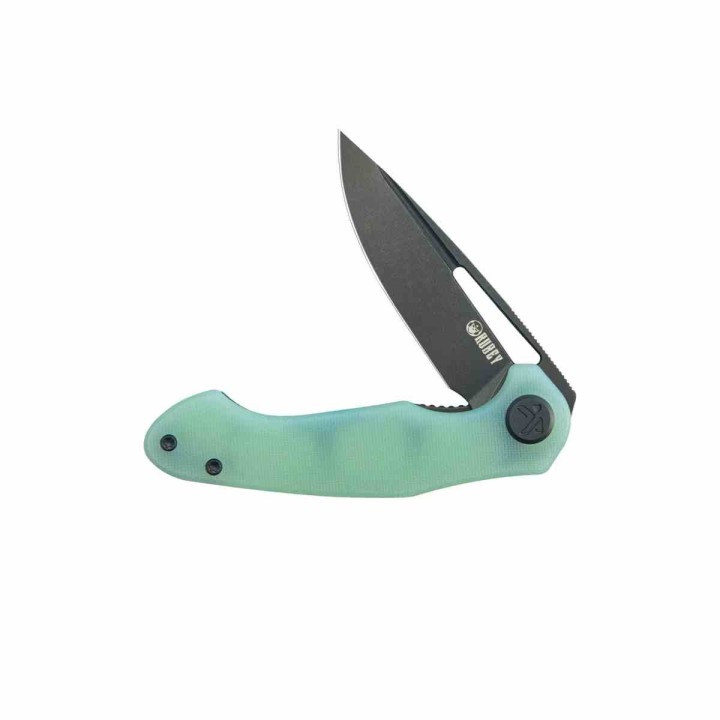 Couteau Kubey Dugu Lame Drop Point Acier Sandvik 14C28N Linerlock Manche G-10 Jade KUB210K - Livraison Gratuite