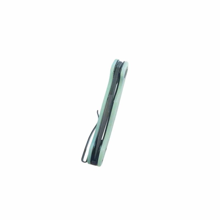 Couteau Kubey Dugu Lame Drop Point Acier Sandvik 14C28N Linerlock Manche G-10 Jade KUB210K - Livraison Gratuite
