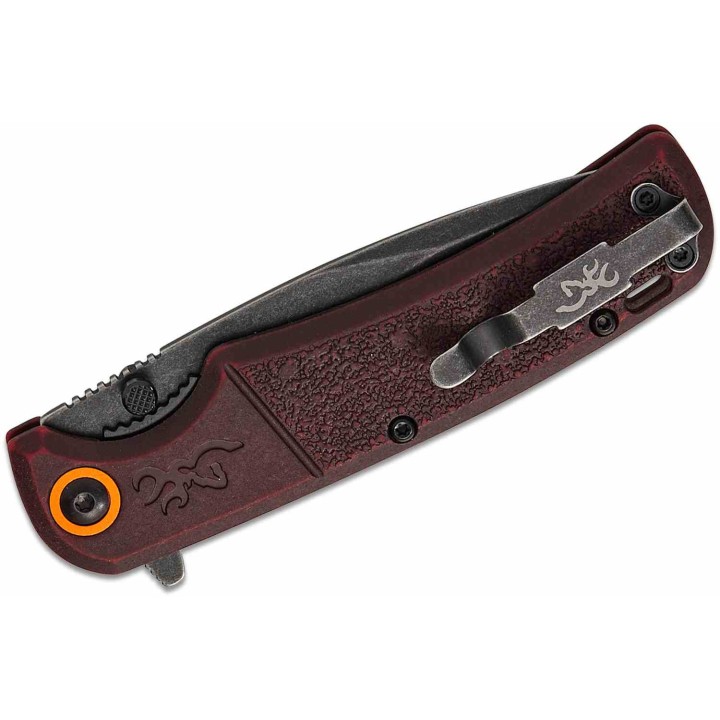 Couteau Browning Buckmark Slim Wash Lame Acier D2 Black Manche Polymère Bronze BR0581B - Livraison Gratuite