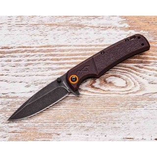 Couteau Browning Buckmark Slim Wash Lame Acier D2 Black Manche Polymère Bronze BR0581B - Livraison Gratuite