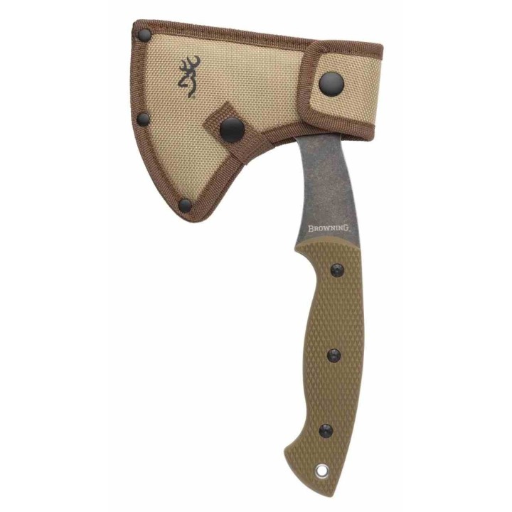 Hachette Browning Big Creek Hatchet Lame Acier 3Cr13MoV Manche Polymère Etui Nylon BR0565 - Livraison Gratuite