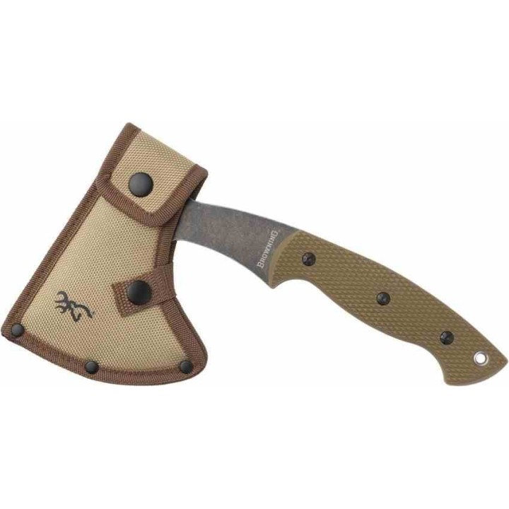 Hachette Browning Big Creek Hatchet Lame Acier 3Cr13MoV Manche Polymère Etui Nylon BR0565 - Livraison Gratuite