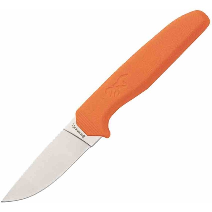 Set Browning Couteaux Scie Browning Sharp-Ridge 3 Pièces Lames Acier 8Cr13MoV Manches Orange Étui BR0553 - Livraison Gratuite