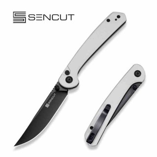 Couteau Sencut Skelfin Lame Black Acier 9Cr18MoV Manche G10 White IKBS Linerlock Clip S250071 - Livraison Gratuite