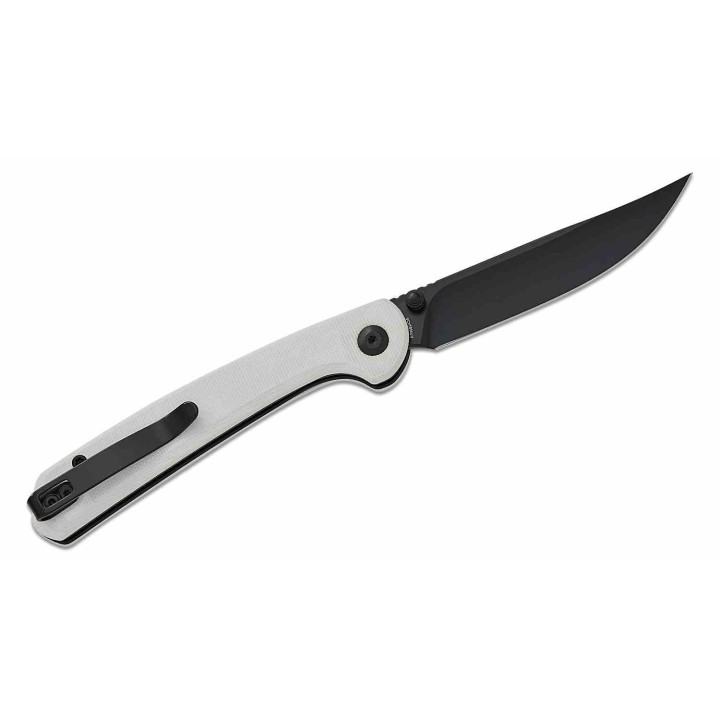 Couteau Sencut Skelfin Lame Black Acier 9Cr18MoV Manche G10 White IKBS Linerlock Clip S250071 - Livraison Gratuite
