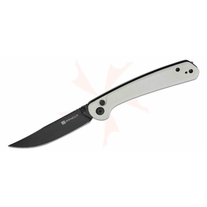 Couteau Sencut Skelfin Lame Black Acier 9Cr18MoV Manche G10 White IKBS Linerlock Clip S250071 - Livraison Gratuite