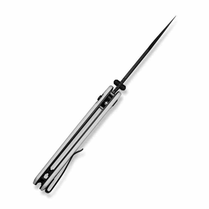Couteau Sencut Skelfin Lame Black Acier 9Cr18MoV Manche G10 White IKBS Linerlock Clip S250071 - Livraison Gratuite