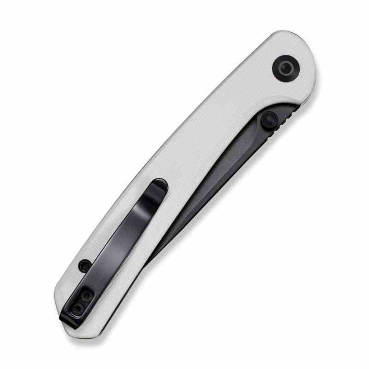 Couteau Sencut Skelfin Lame Black Acier 9Cr18MoV Manche G10 White IKBS Linerlock Clip S250071 - Livraison Gratuite
