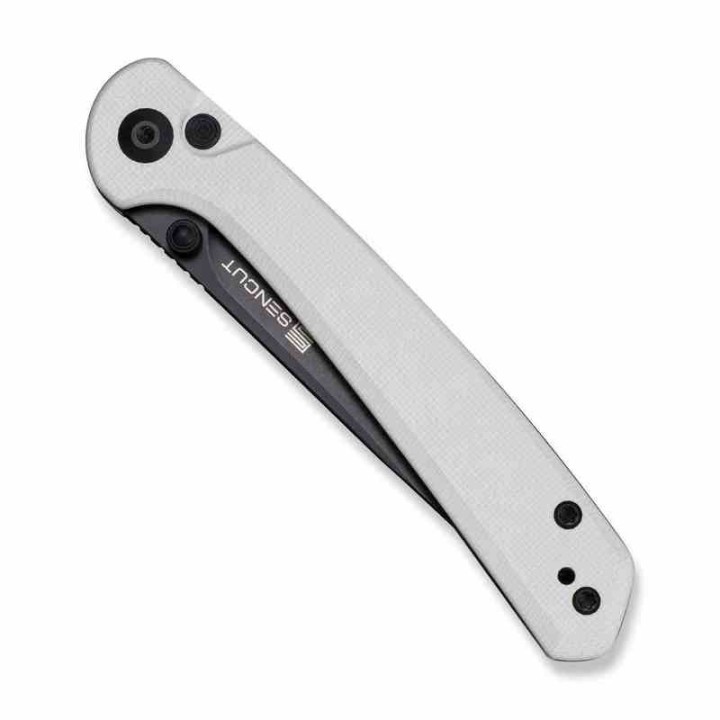 Couteau Sencut Skelfin Lame Black Acier 9Cr18MoV Manche G10 White IKBS Linerlock Clip S250071 - Livraison Gratuite