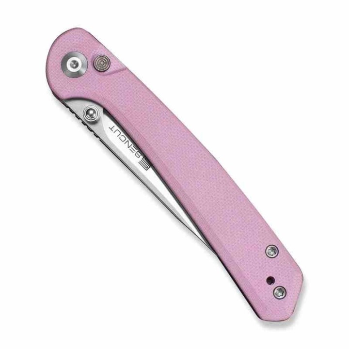 Couteau Sencut Skelfin Lame Pink Acier 9Cr18MoV Manche G10 Pink IKBS Linerlock Clip S250073 - Livraison Gratuite