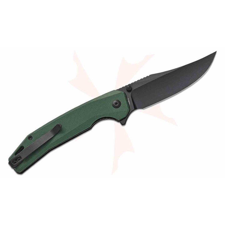 Couteau Sencut Vornix Lame Clip Point Acier 9Cr18MoV Manche G10 Teal Green IKBS Linerlock S250381 - Livraison Gratuite